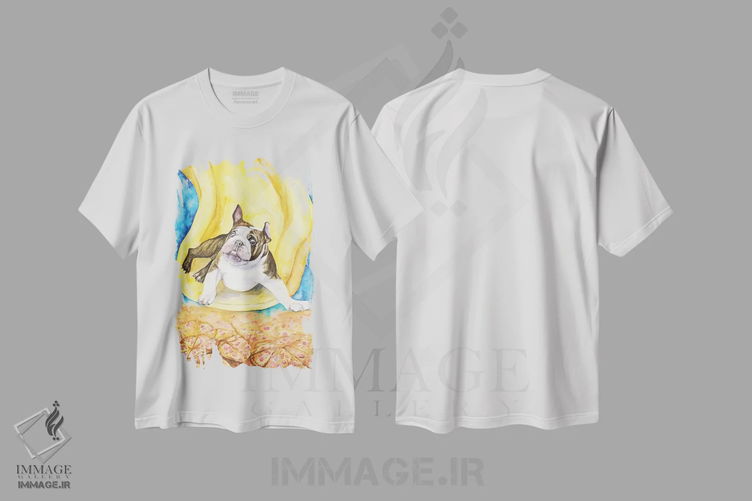 تیشرت سفید طرح دار رویاها، هنر فاخر معاصر اثر جورج دیاچنکو | فروشگاه ایماژ