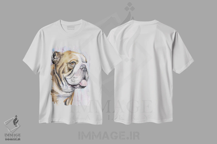 تیشرت سفید طرح دار انگلیسی، هنر فاخر معاصر اثر جورج دیاچنکو | immage.ir