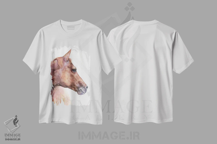 تیشرت سفید طرح دار هانا، هنر فاخر معاصر اثر جورج دیاچنکو | فروشگاه ایماژ