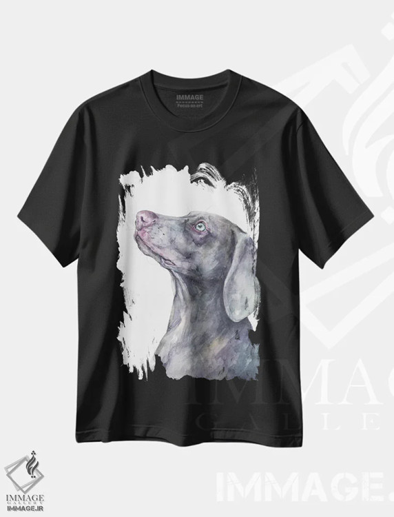 تیشرت مشکی طرح دار وایمارانر، هنر فاخر معاصر اثر جورج دیاچنکو | فروشگاه ایماژ
