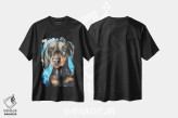 تیشرت مشکی طرح دار داشهاند بامزه، تزئینی اثر جورج دیاچنکو | فروشگاه ایماژ
