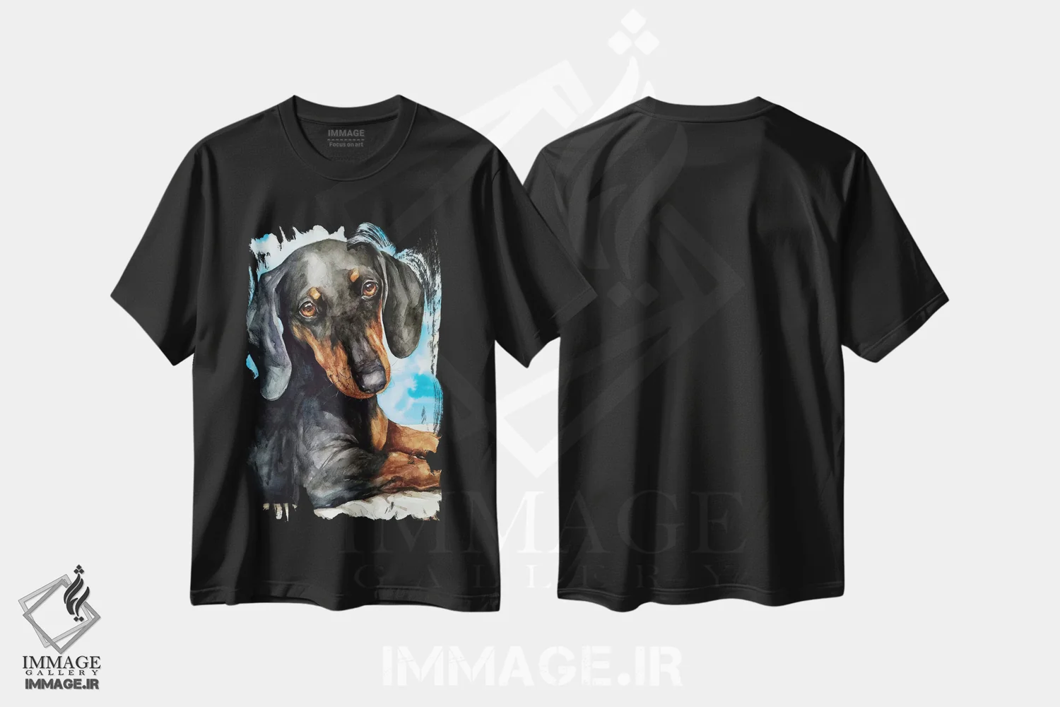 تیشرت مشکی طرح دار داشهاند، تزئینی اثر جورج دیاچنکو | immage.ir