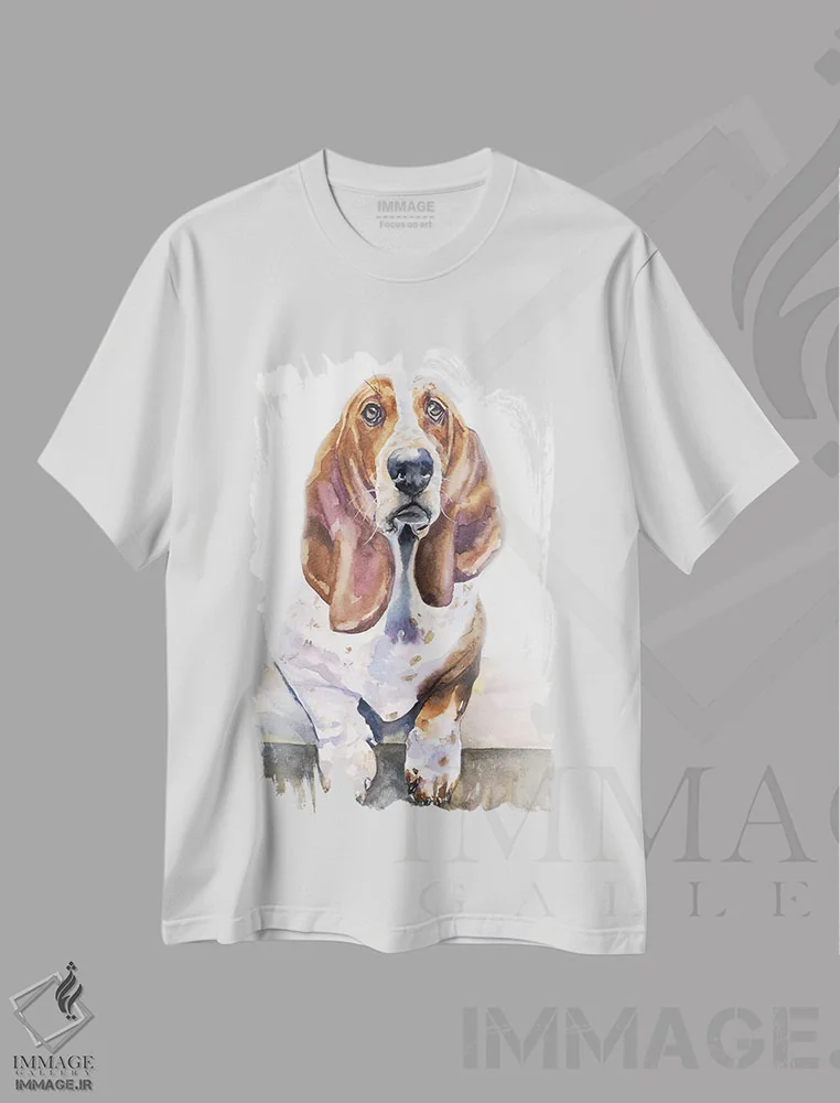 تیشرت سفید طرح دار بست هاند، تزئینی اثر جورج دیاچنکو | فروشگاه ایماژ