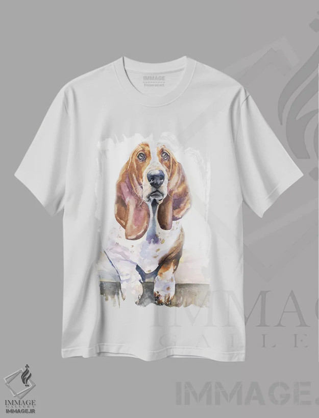 تیشرت سفید طرح دار بست هاند، تزئینی اثر جورج دیاچنکو | فروشگاه ایماژ