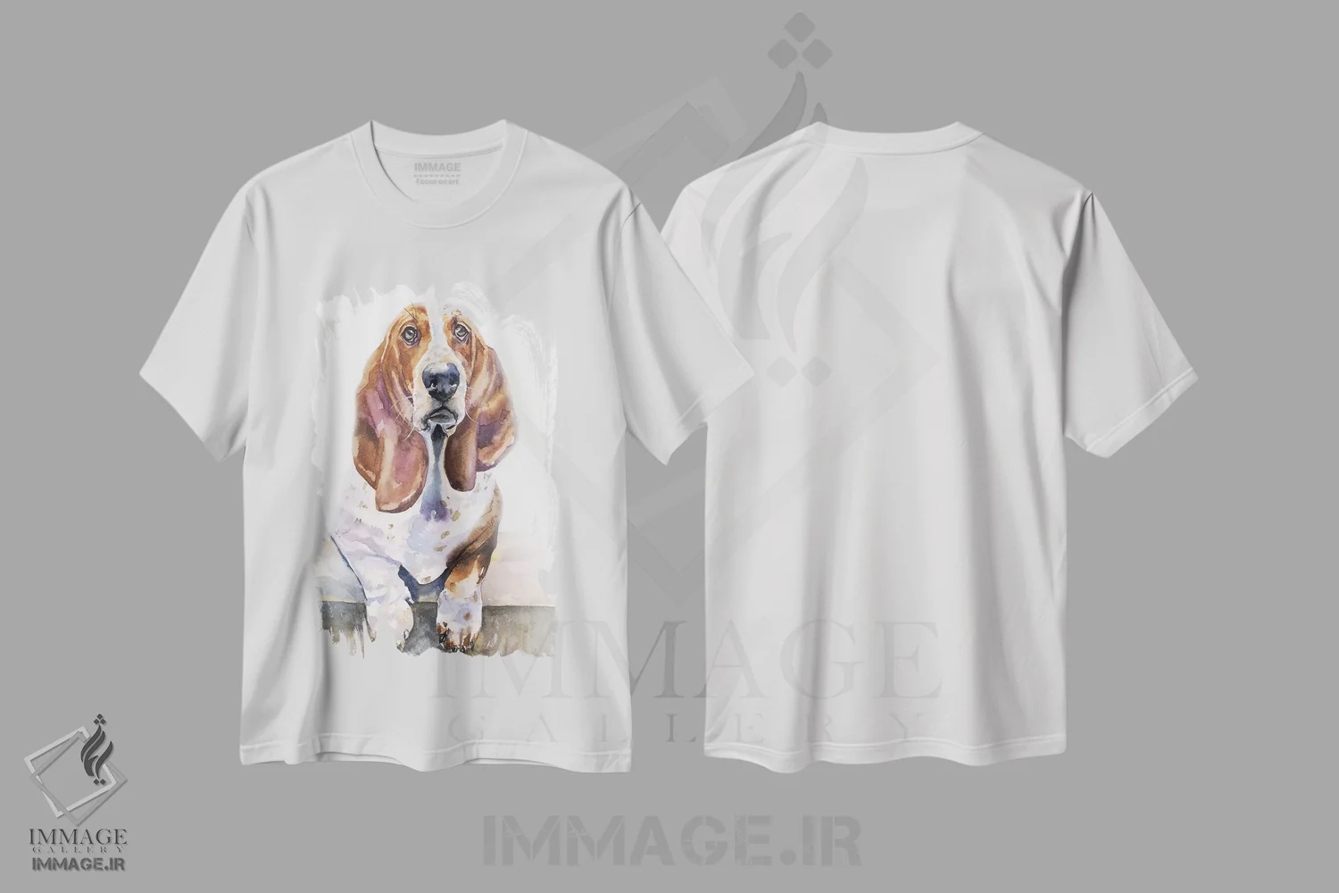 تیشرت سفید طرح دار بست هاند، تزئینی اثر جورج دیاچنکو | فروشگاه ایماژ