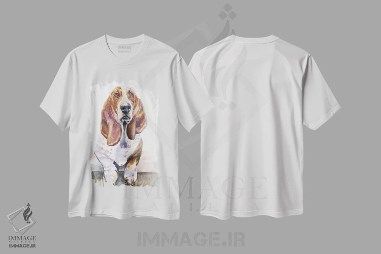 تیشرت سفید طرح دار بست هاند، تزئینی اثر جورج دیاچنکو | فروشگاه ایماژ