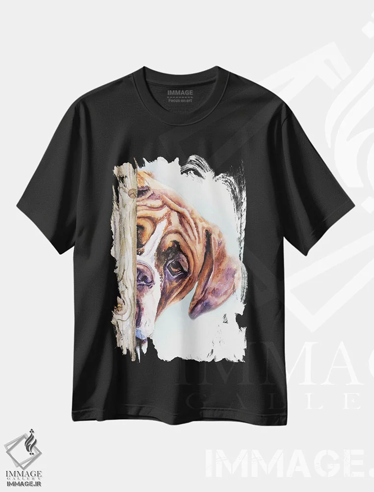 تیشرت مشکی طرح دار قایم موشک بازی ۲، تزئینی اثر جورج دیاچنکو | immage.ir