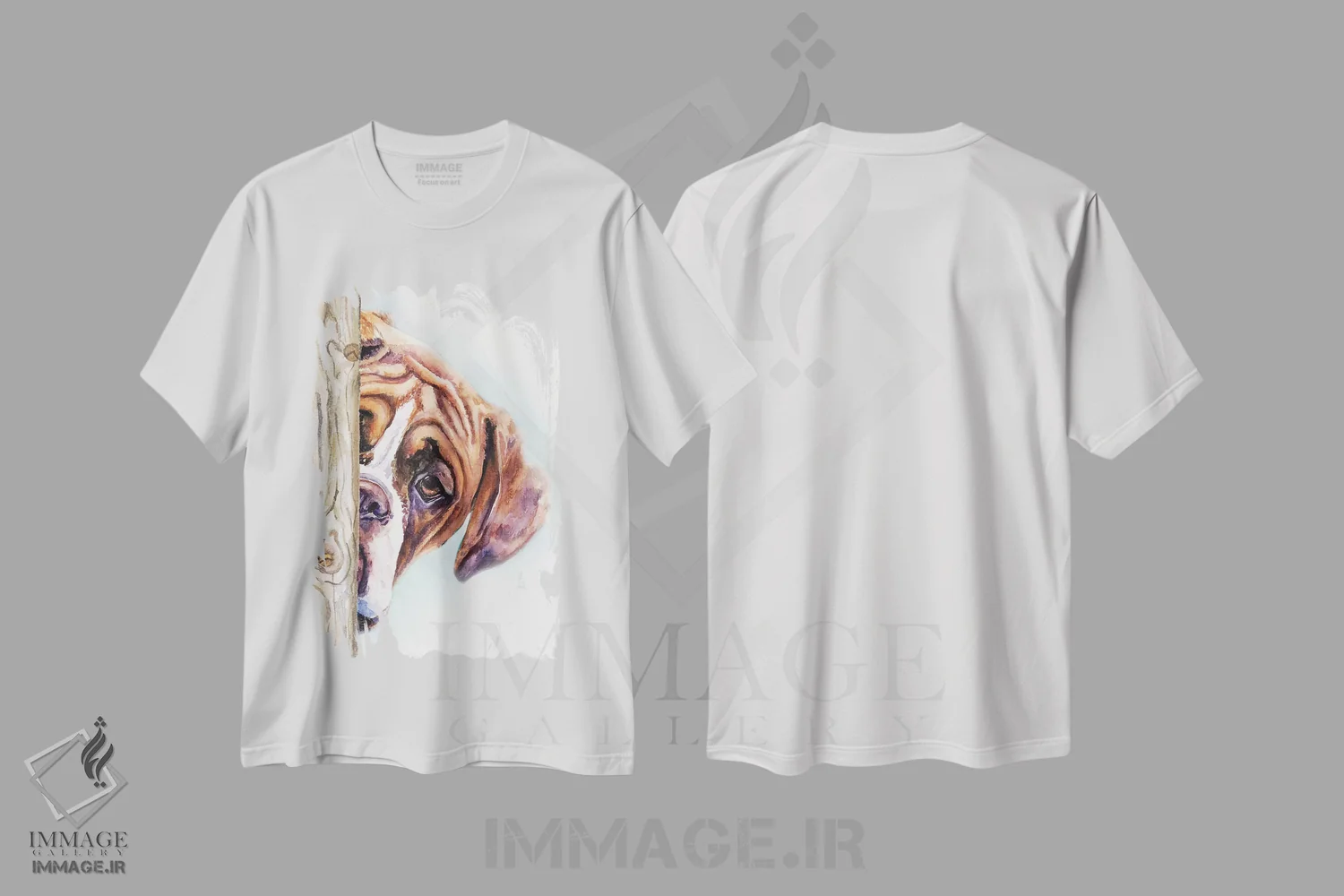 تیشرت سفید طرح دار قایم موشک بازی ۲، تزئینی اثر جورج دیاچنکو | فروشگاه ایماژ