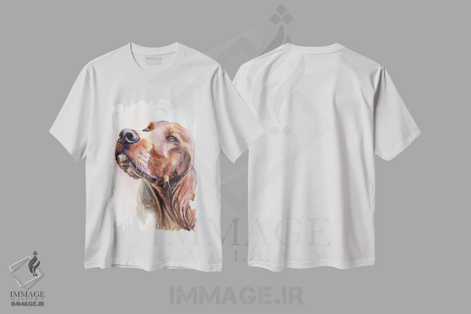 تیشرت سفید طرح دار آیریش ستر، تزئینی اثر جورج دیاچنکو | immage.ir