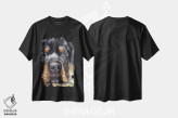 تیشرت مشکی طرح دار روتوایلر، تزئینی اثر جورج دیاچنکو | فروشگاه ایماژ