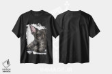 تیشرت مشکی طرح دار اسکاتیش تریر، دکور معاصر اثر جورج دیاچنکو | فروشگاه ایماژ