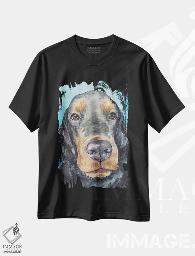 تیشرت مشکی طرح دار گوردون ستر، دکور معاصر اثر جورج دیاچنکو | فروشگاه ایماژ