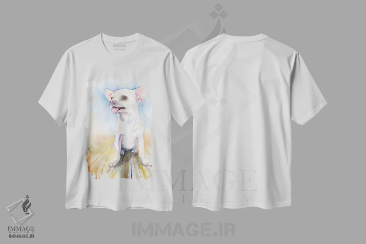 تیشرت سفید طرح دار چیهواهوا سفید، دکور معاصر اثر جورج دیاچنکو | immage.ir