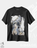 تیشرت مشکی طرح دار مادر گرگ و توله هایش، دکور معاصر اثر جورج دیاچنکو | فروشگاه ایماژ