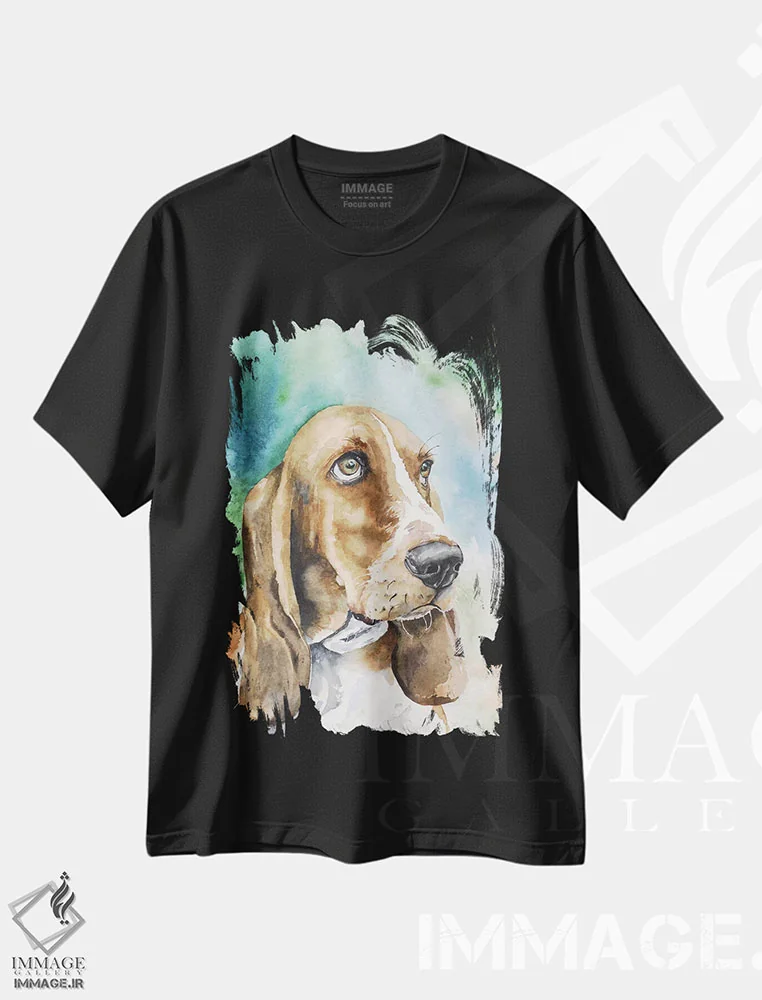 تیشرت مشکی طرح دار بست ۱، مدیوم اثر جورج دیاچنکو | فروشگاه ایماژ