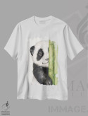 تیشرت سفید طرح دار پاندای کوچک ۱، تزئینی اثر جورج دیاچنکو | فروشگاه ایماژ