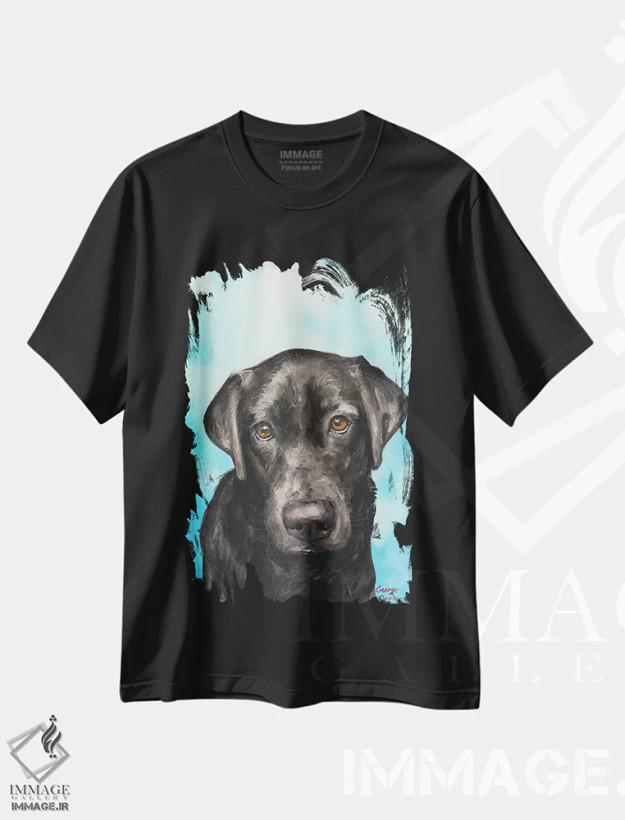 تیشرت مشکی طرح دار لاب سیاه، مدیوم اثر جورج دیاچنکو | فروشگاه ایماژ