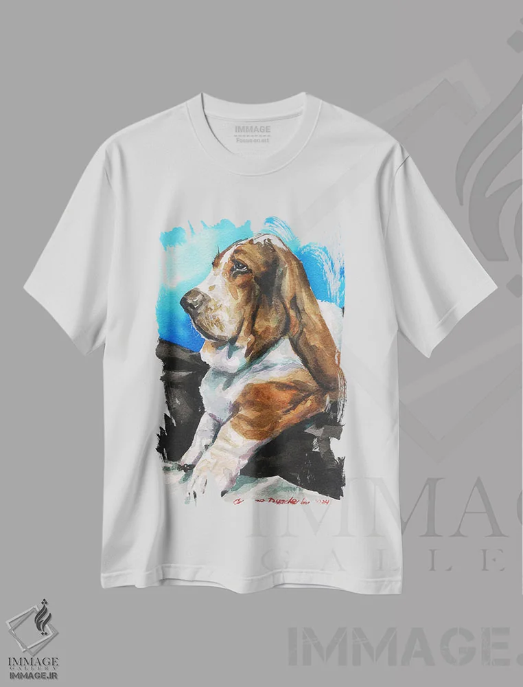 تیشرت سفید طرح دار بست هاند جدی، مدیوم اثر جورج دیاچنکو | فروشگاه ایماژ