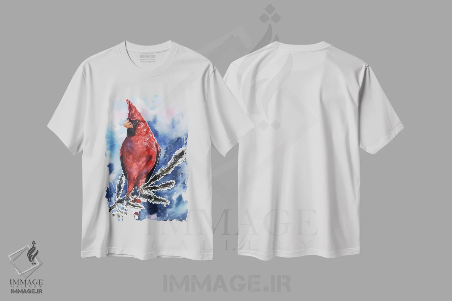 تیشرت سفید طرح دار کاردینال، مدیوم اثر جورج دیاچنکو | immage.ir