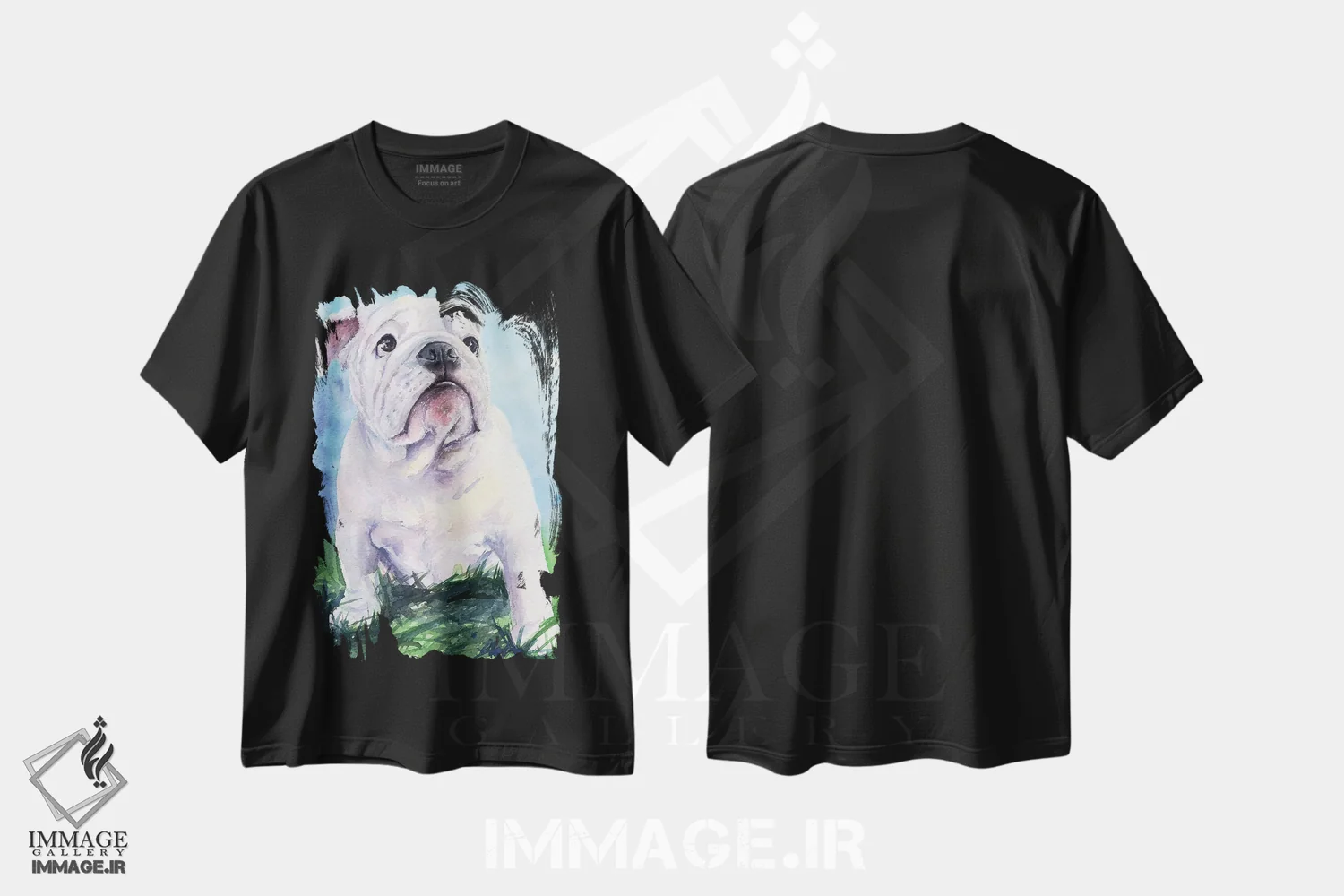 تیشرت مشکی طرح دار بولداگ انگلیسی ۲، مدیوم اثر جورج دیاچنکو | immage.ir