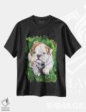 تیشرت مشکی طرح دار توله بولداگ انگلیسی، مدیوم اثر جورج دیاچنکو | immage.ir