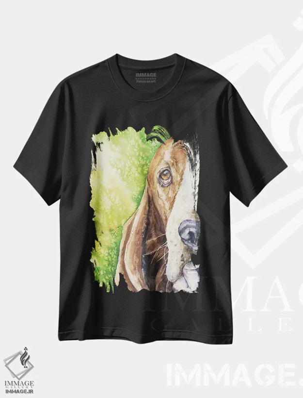 تیشرت مشکی طرح دار بست روی سبز، مدیوم اثر جورج دیاچنکو | فروشگاه ایماژ