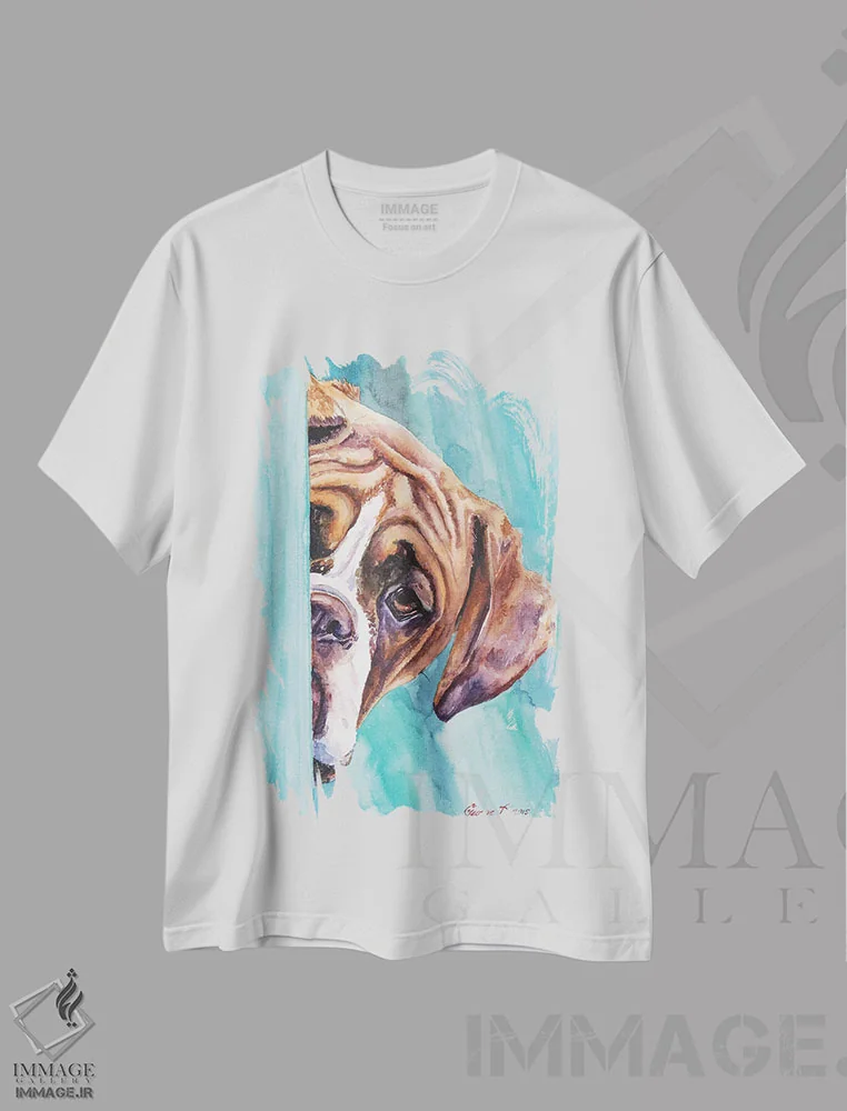 تیشرت سفید طرح دار قایم موشک بازی، مدیوم اثر جورج دیاچنکو | immage.ir
