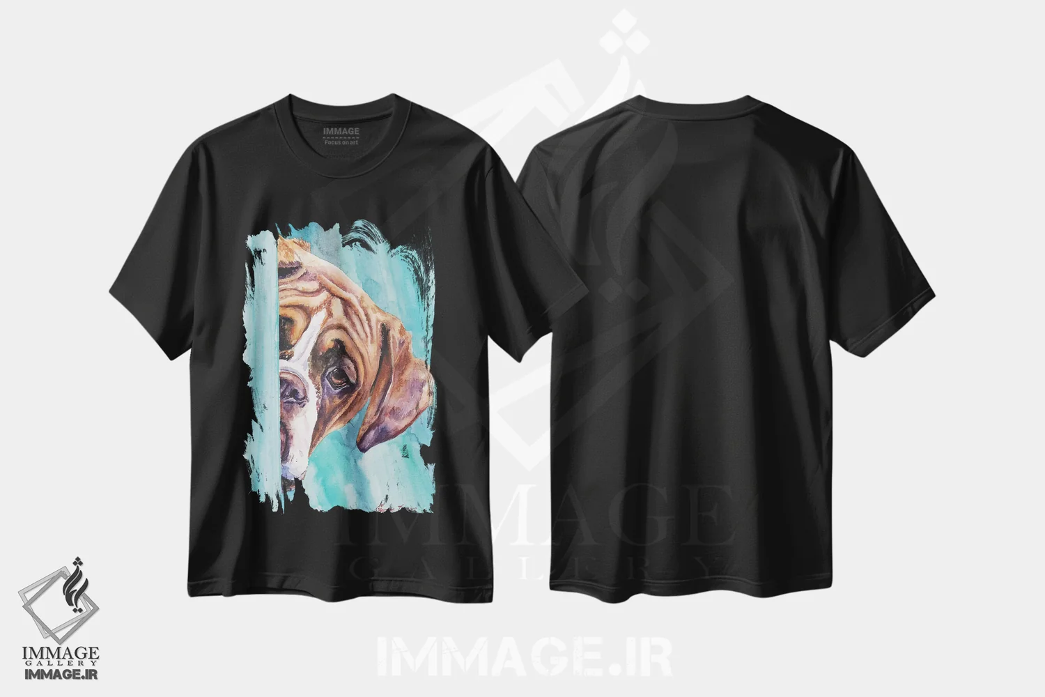 تیشرت مشکی طرح دار قایم موشک بازی، مدیوم اثر جورج دیاچنکو | فروشگاه ایماژ