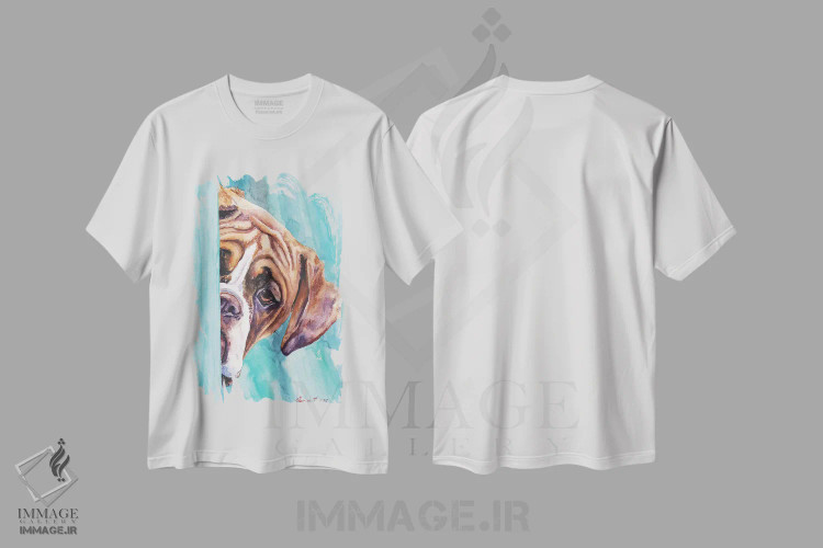 تیشرت سفید طرح دار قایم موشک بازی، مدیوم اثر جورج دیاچنکو | immage.ir