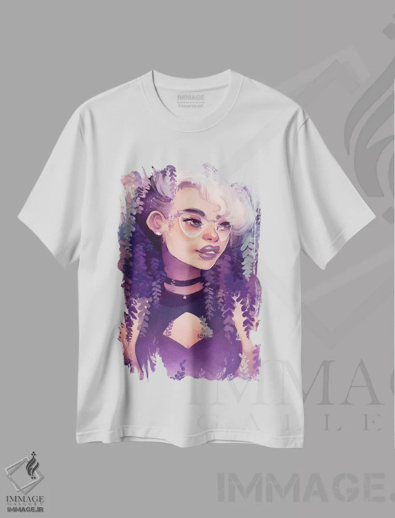 تیشرت سفید طرح دار پوشیده، هنر آمریکایی آفریقایی تبار اثر ژنووا بی | immage.ir