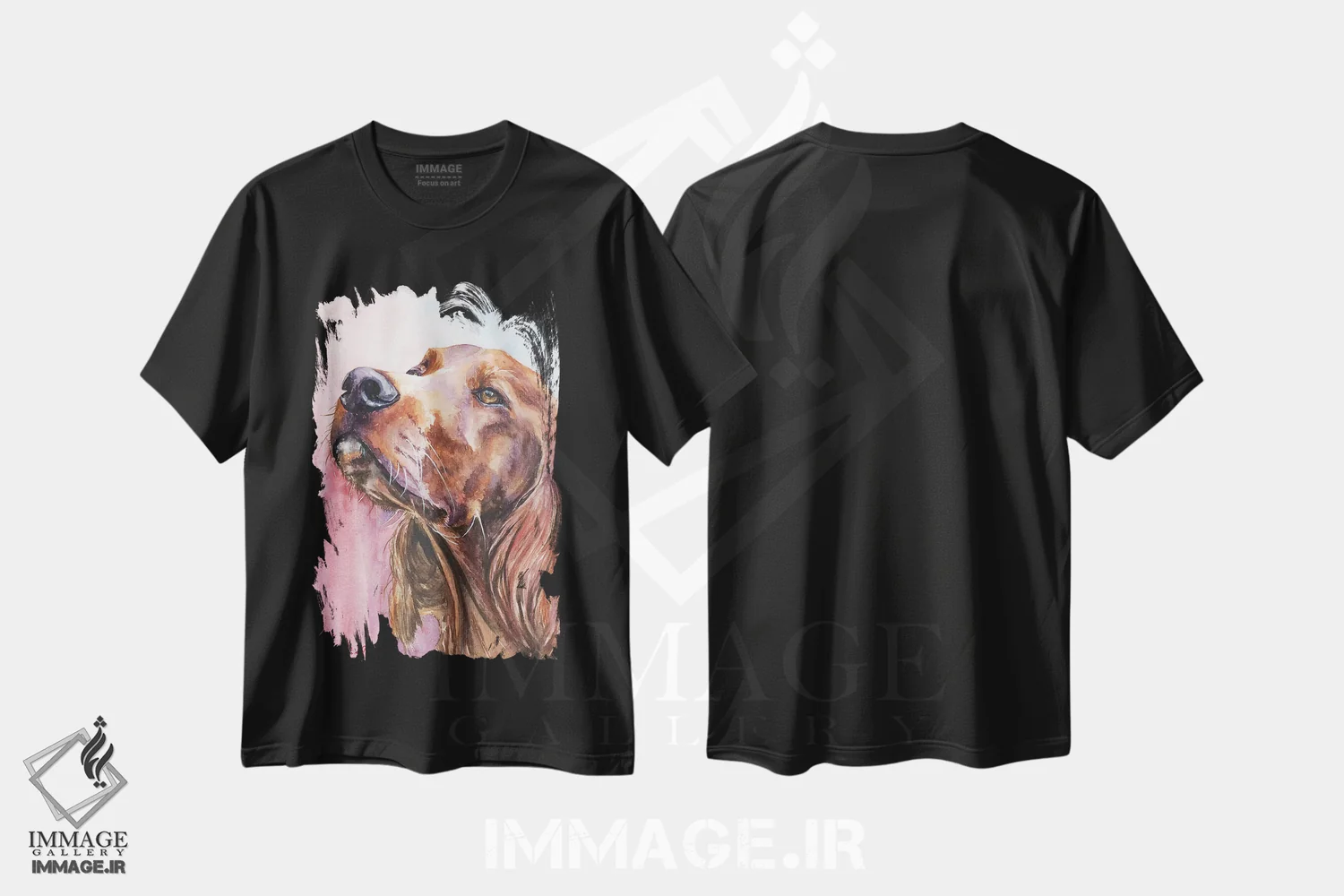 تیشرت مشکی طرح دار آیریش ستر، مدیوم اثر جورج دیاچنکو | immage.ir