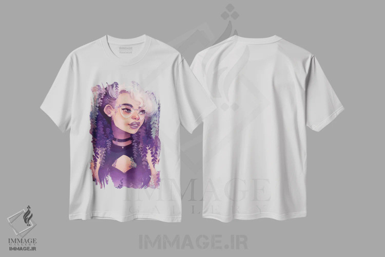 تیشرت سفید طرح دار پوشیده، هنر آمریکایی آفریقایی تبار اثر ژنووا بی | immage.ir