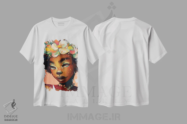 تیشرت سفید طرح دار جانوران، هنر آمریکایی آفریقایی تبار اثر ژنووا بی | فروشگاه ایماژ