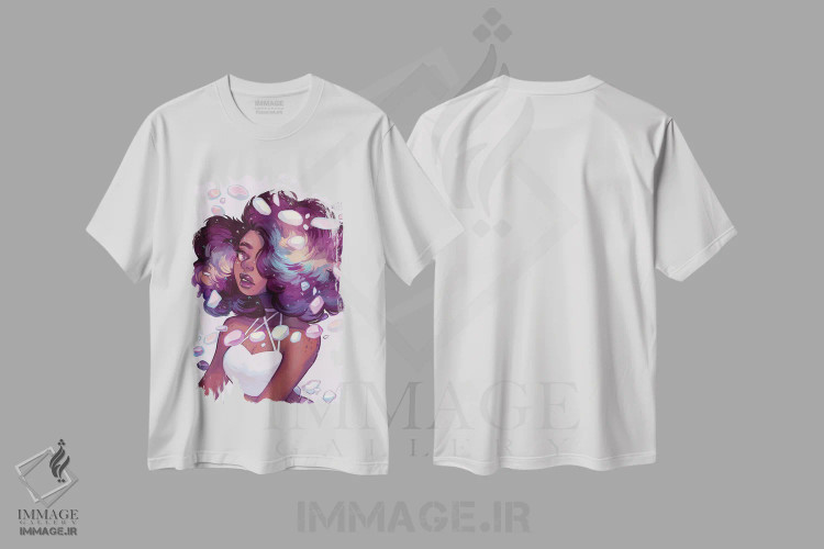 تیشرت سفید طرح دار معدنی، هنر آمریکایی آفریقایی تبار اثر ژنووا بی | immage.ir