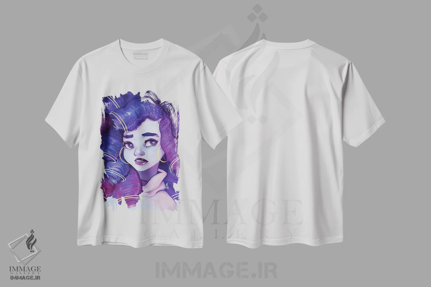 تیشرت سفید طرح دار روز نجوم، هنر آمریکایی آفریقایی تبار اثر ژنووا بی | فروشگاه ایماژ