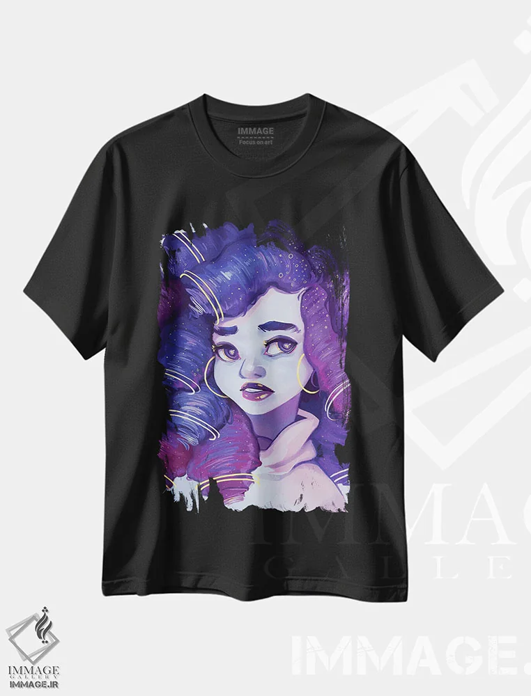 تیشرت مشکی طرح دار روز نجوم، هنر آمریکایی آفریقایی تبار اثر ژنووا بی | immage.ir