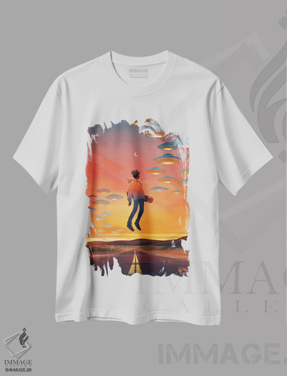 تیشرت سفید طرح دار ترک کردن، هنر آمریکایی آفریقایی تبار اثر ژنووا بی | immage.ir