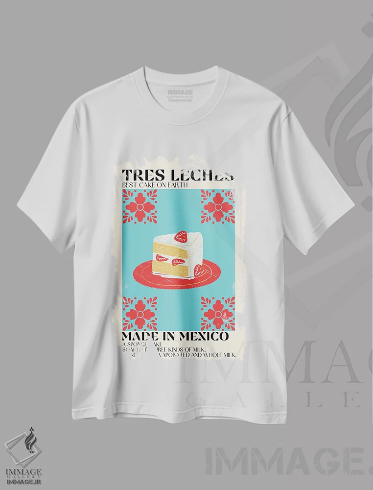 تیشرت سفید طرح دار ترس لچس، تزئینی اثر گائک استودیو | فروشگاه ایماژ