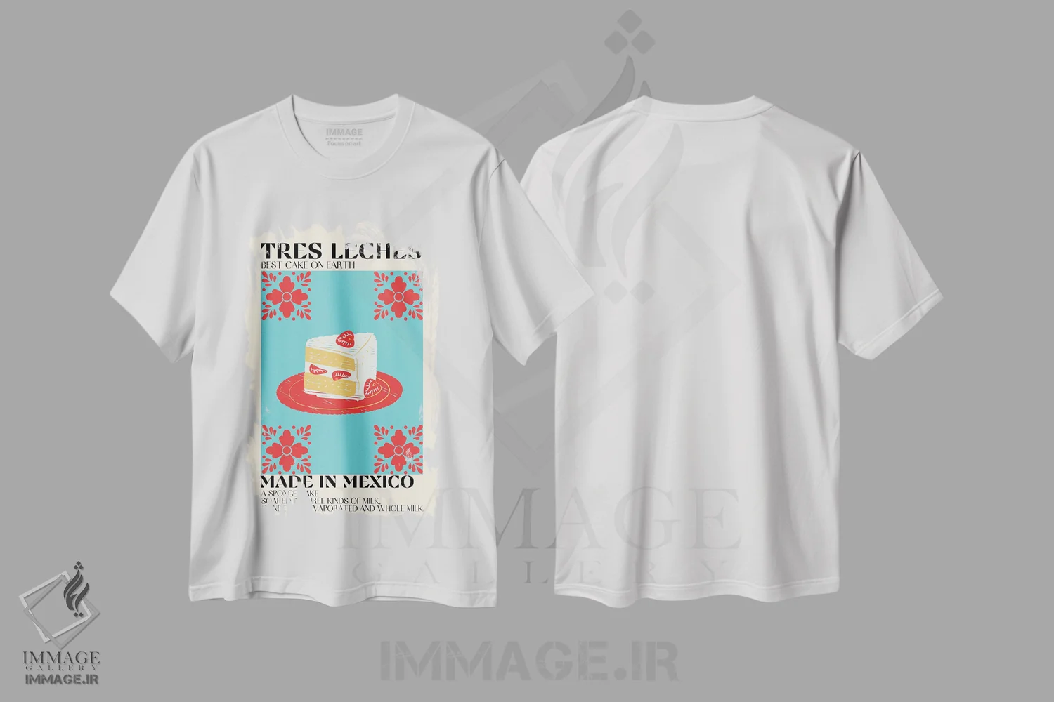 تیشرت سفید طرح دار ترس لچس، تزئینی اثر گائک استودیو | فروشگاه ایماژ