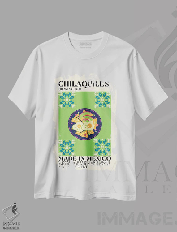 تیشرت سفید طرح دار چیلاکیلاس، تزئینی اثر گائک استودیو | فروشگاه ایماژ