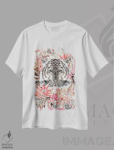 تیشرت سفید طرح دار وحشی، دکور بوهمی اثر مونیکا استریگل | فروشگاه ایماژ