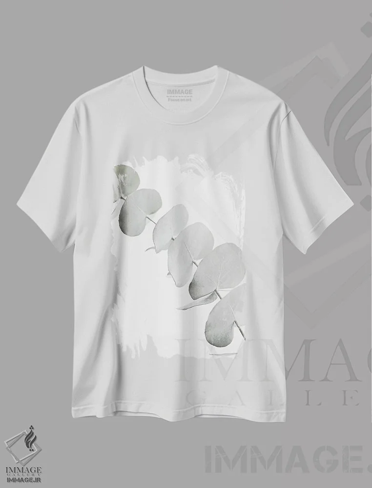 تیشرت سفید طرح دار اکالیپتوس سفید III، دکور معاصر اثر مونیکا استریگل | immage.ir