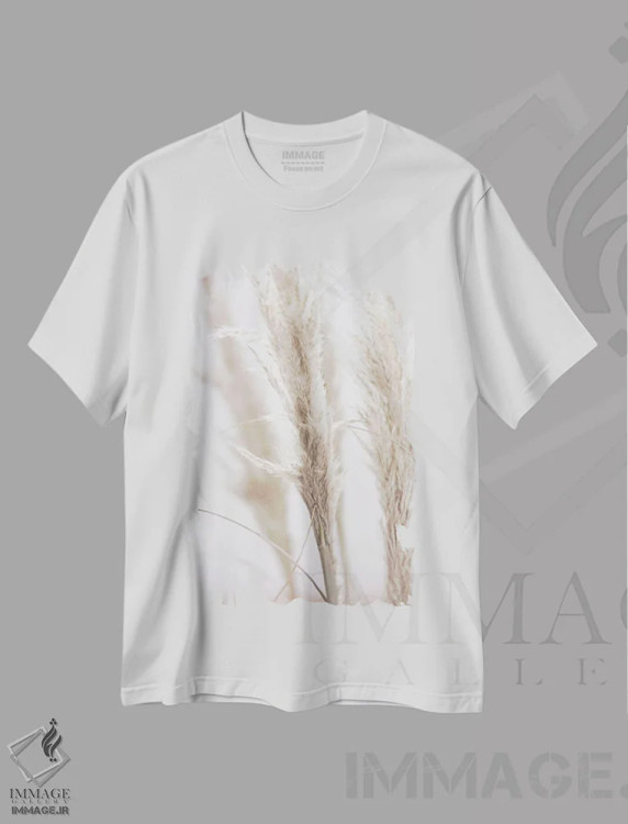تیشرت سفید طرح دار نی پامپاس I، تزئینی اثر مونیکا استریگل | immage.ir