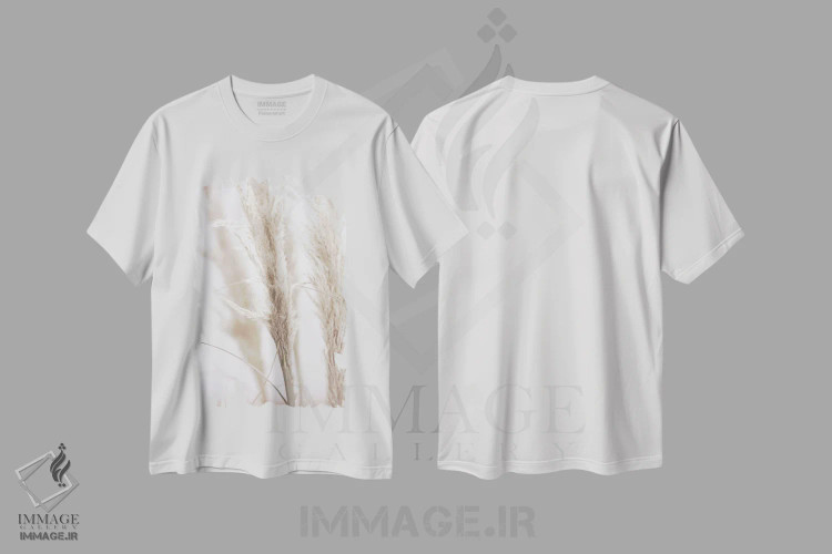 تیشرت سفید طرح دار نی پامپاس I، تزئینی اثر مونیکا استریگل | immage.ir