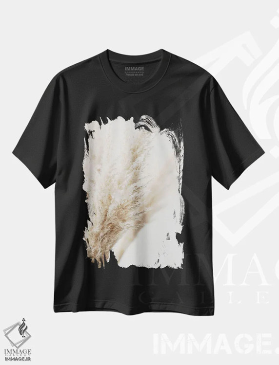 تیشرت مشکی طرح دار نی پامپاس III، تزئینی اثر مونیکا استریگل | فروشگاه ایماژ
