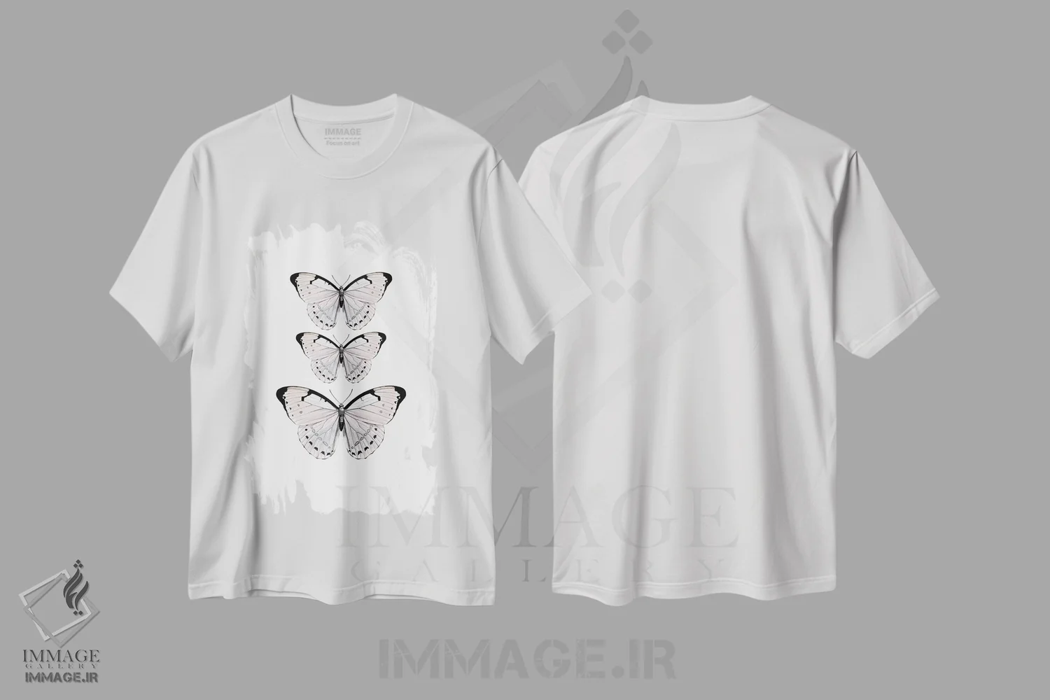 تیشرت سفید طرح دار پاپیون رز، دکور روستایی اثر مونیکا استریگل | immage.ir