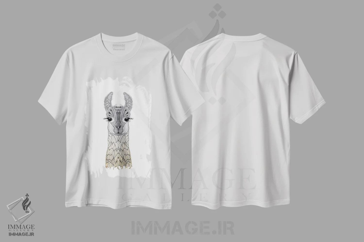 تیشرت سفید طرح دار بچه لاما، دکور بوهمی اثر مونیکا استریگل | immage.ir