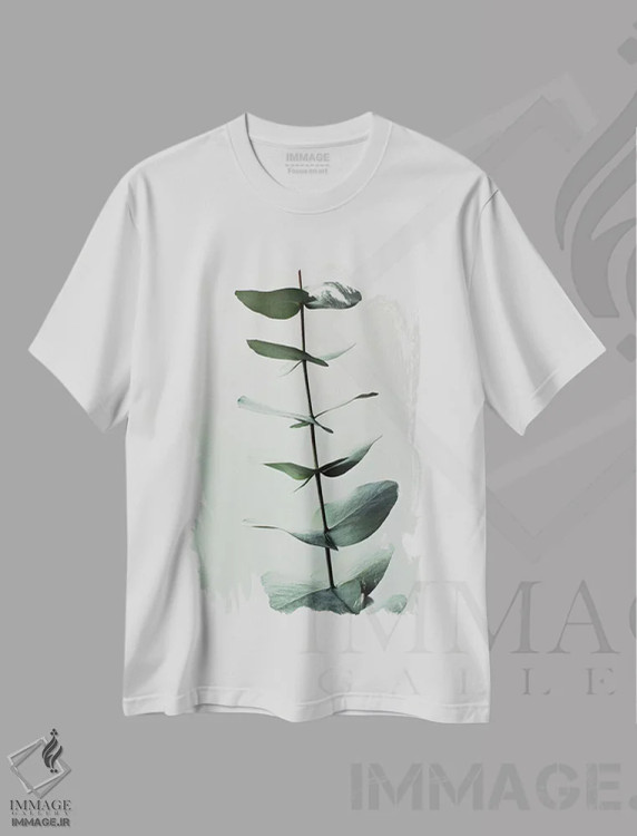 تیشرت سفید طرح دار سبزینه اکالیپتوس، دکور روستایی اثر مونیکا استریگل | immage.ir
