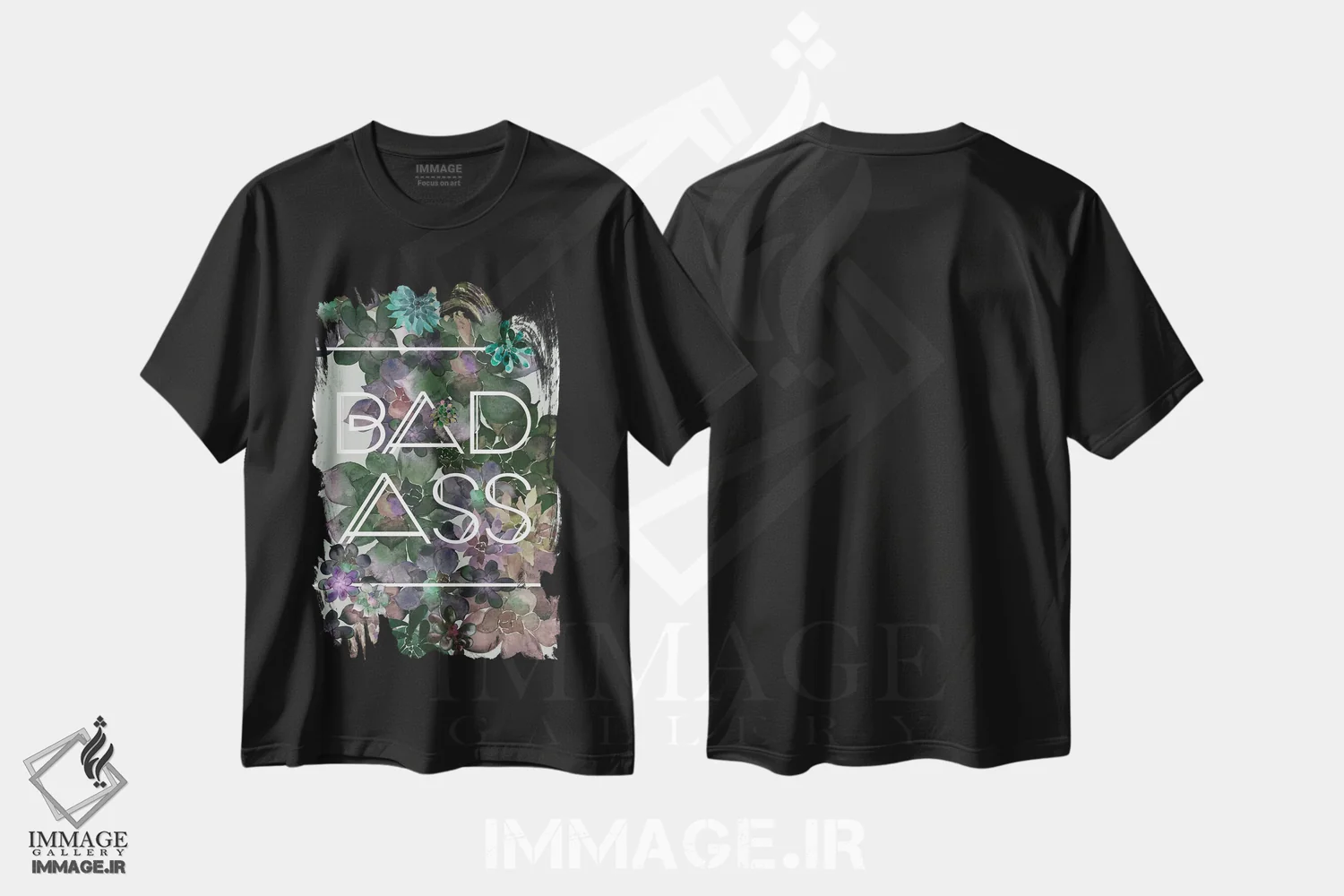 تیشرت مشکی طرح دار نور جسورانه، هنر دیجیتال اثر مونیکا استریگل | فروشگاه ایماژ