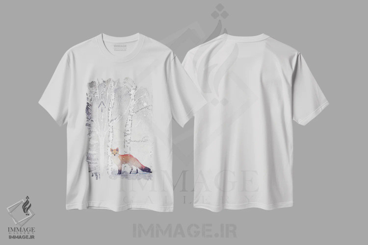 تیشرت سفید طرح دار آقای فاکس زمستانی II، دکور کلبه و لژ اثر مونیکا استریگل | immage.ir
